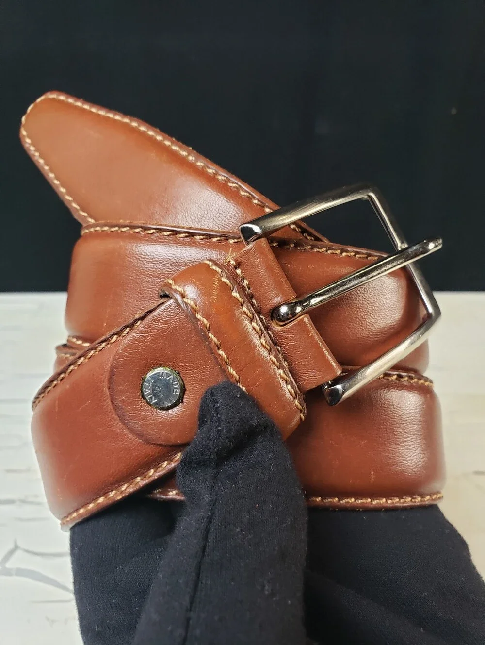 Scuola del Cuoio 'Firenze' Handmade Italian Leather Belt - Men's size 34-36